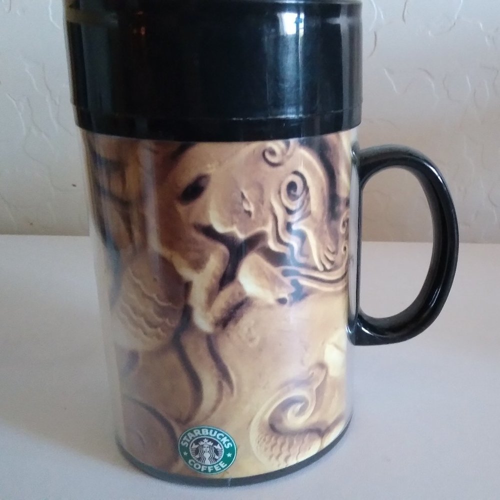 1998 Vintage Starbucks Plastic Coffee Tumbler with lid